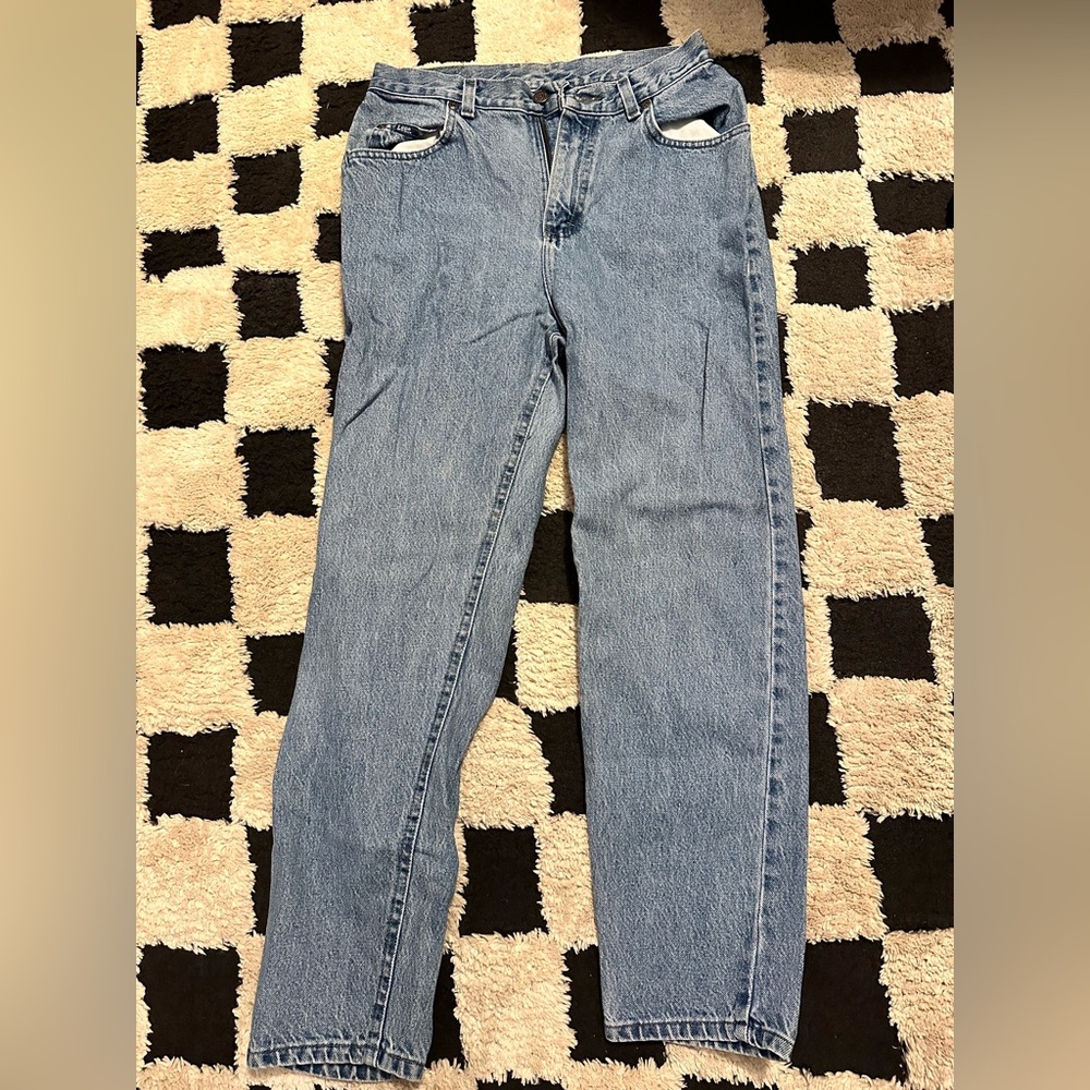 Vintage Lee Women's Straight Leg Blue Jeans